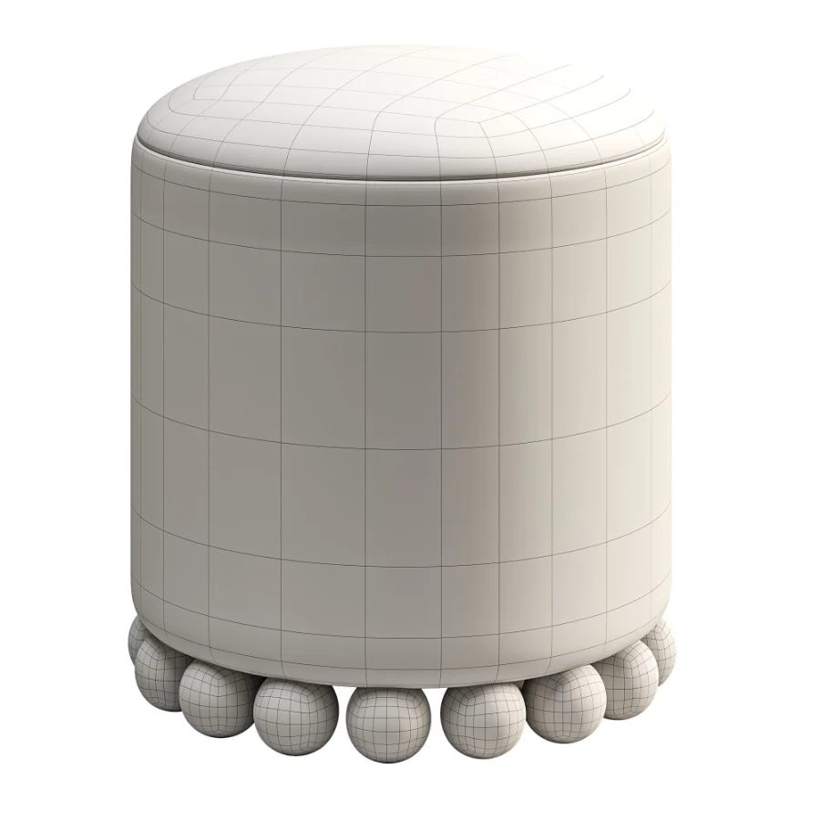 Dex Leopard Performance Jacquard Ottoman - Image 1