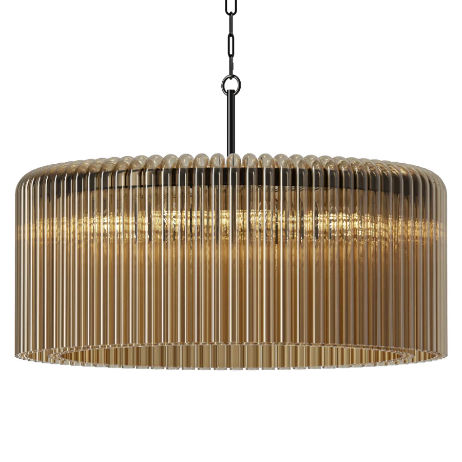 Vertical Glass Rod Pendant Chandelier - Image 1