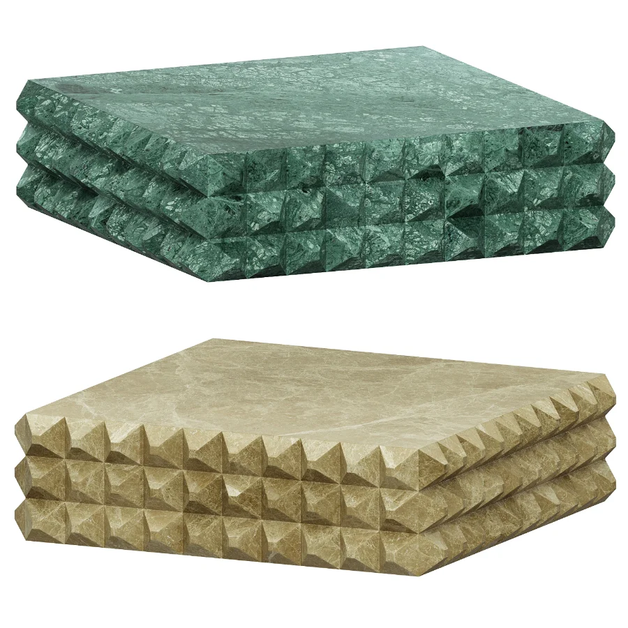 Bottega Green Square Marble Coffee Table - Image 5