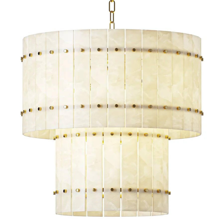 Valmont 2 Tier Marble Chandelier - Image 1