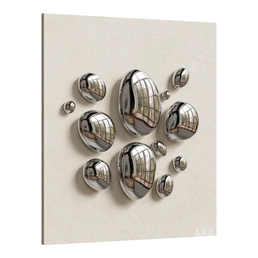 Chrome Bubble Wall Decor 02 - Image 3