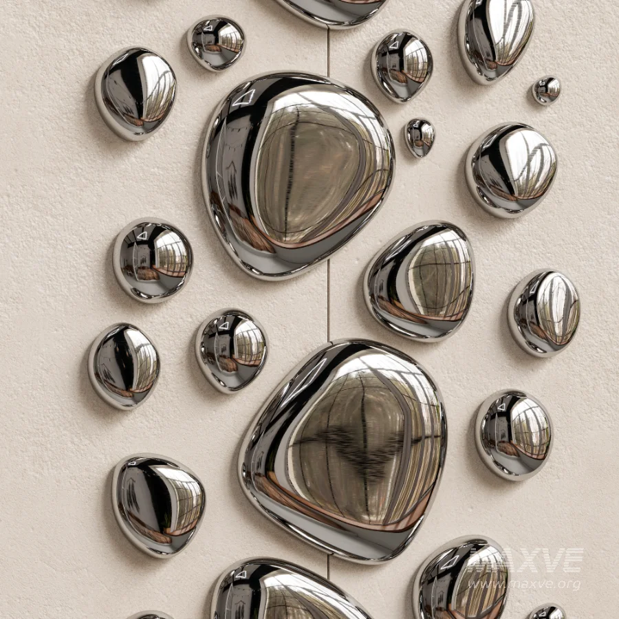 Chrome Bubble Wall Decor 11 - Image 3