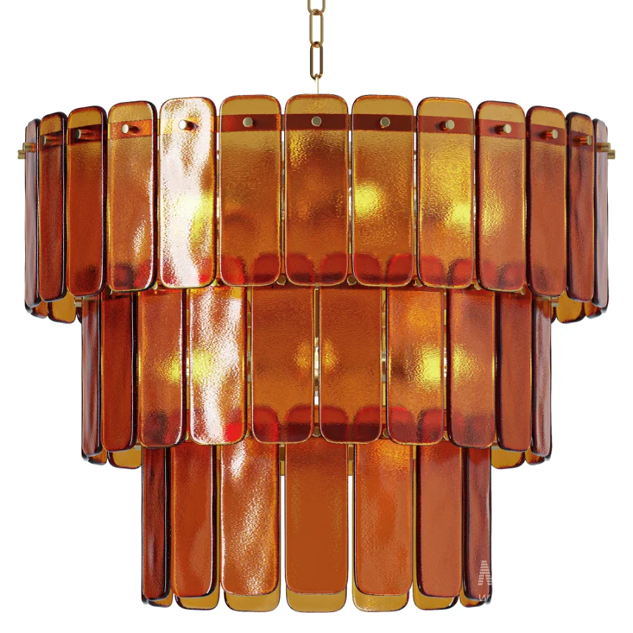 Houseof Amber Glass Tiered Chandelier - Image 1