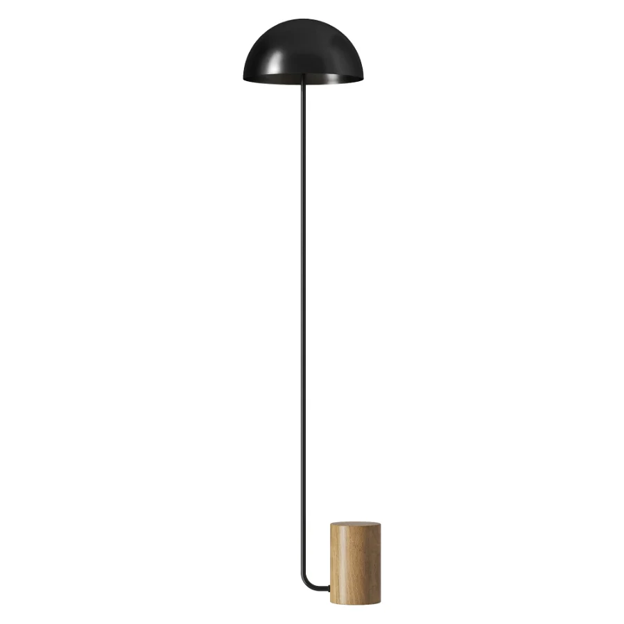 Itens Cogumelo Green Wood Floor Lamp - Image 1