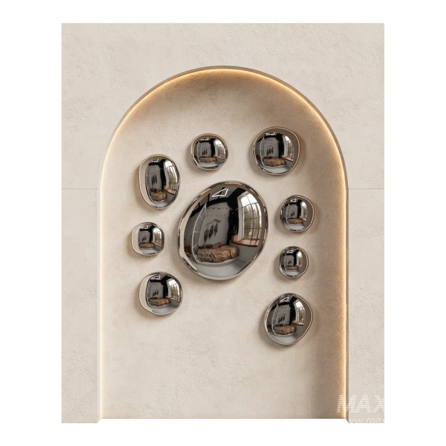 Chrome Bubble Wall Decor 23 - Image 1