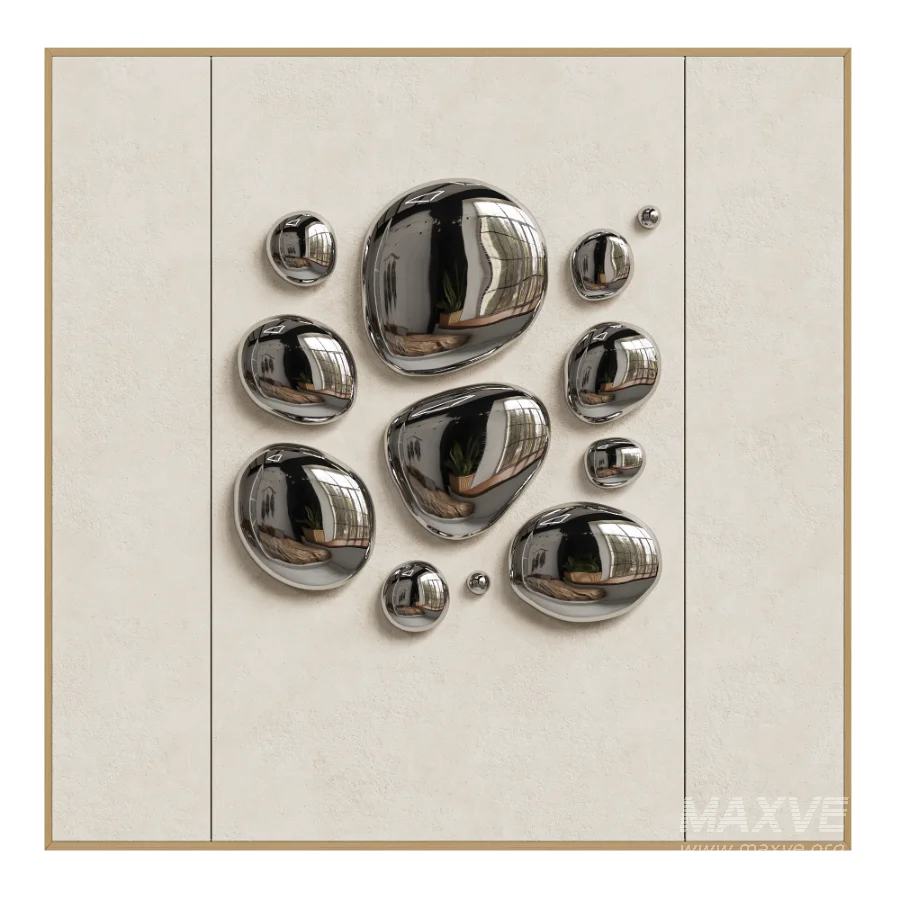 Chrome Bubble Wall Decor 17 - Image 3