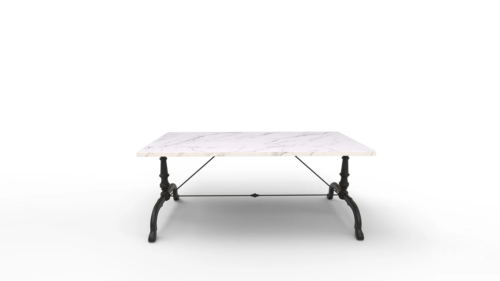 La Coupole Rectangular Iron Bistro Table - Image 5