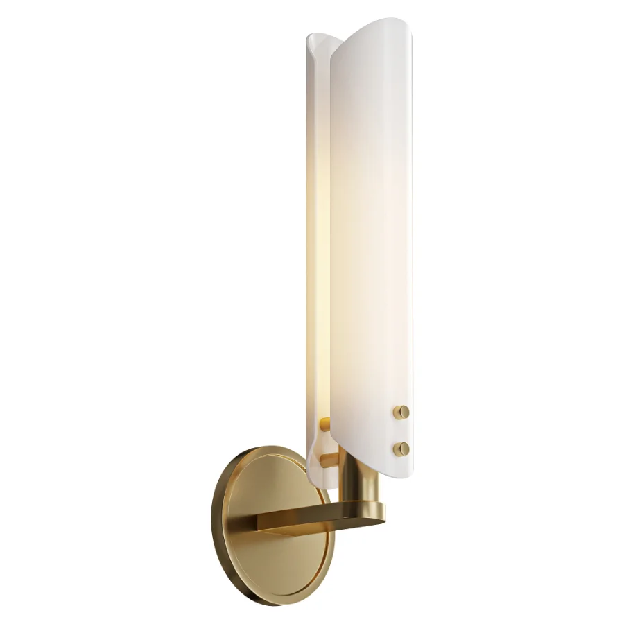 Alen White Glass Wall Sconce - Image 2