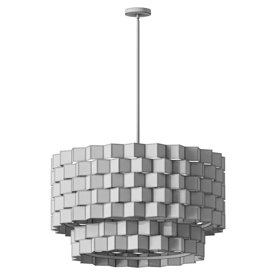 Capiz Zigzag Chandelier - Image 1