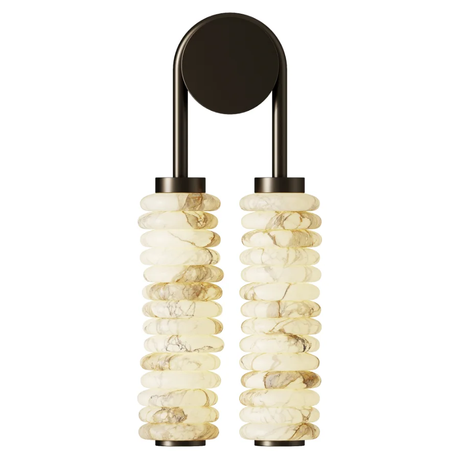 Vakkerlight Calla Ribbed Alabaster Wall Sconce - Image 2