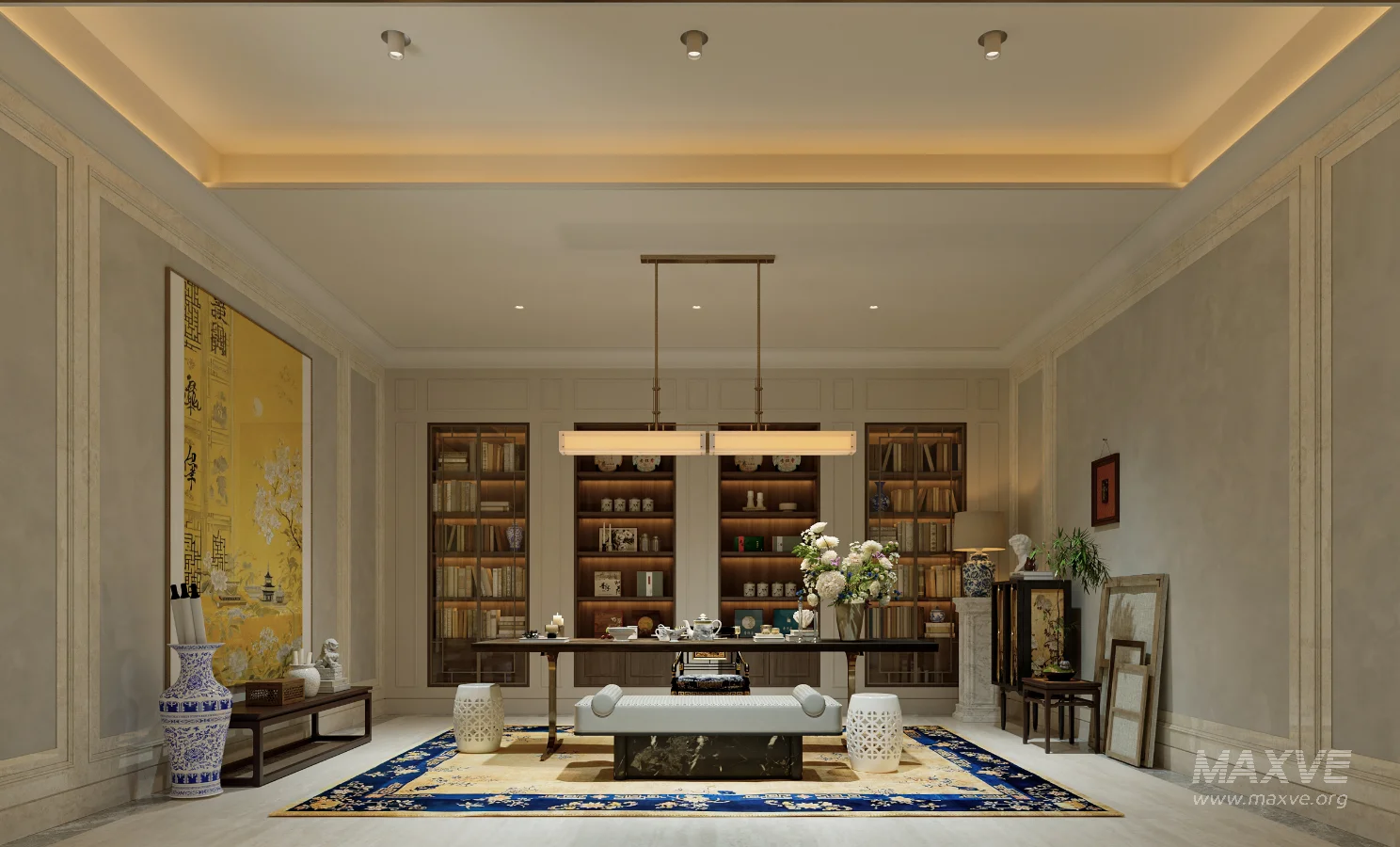 Luxury villa living room and work room - Image 2