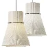 Lustria Suspension Fabric Pleated Cone Chandelier White B - Thumbnail 1