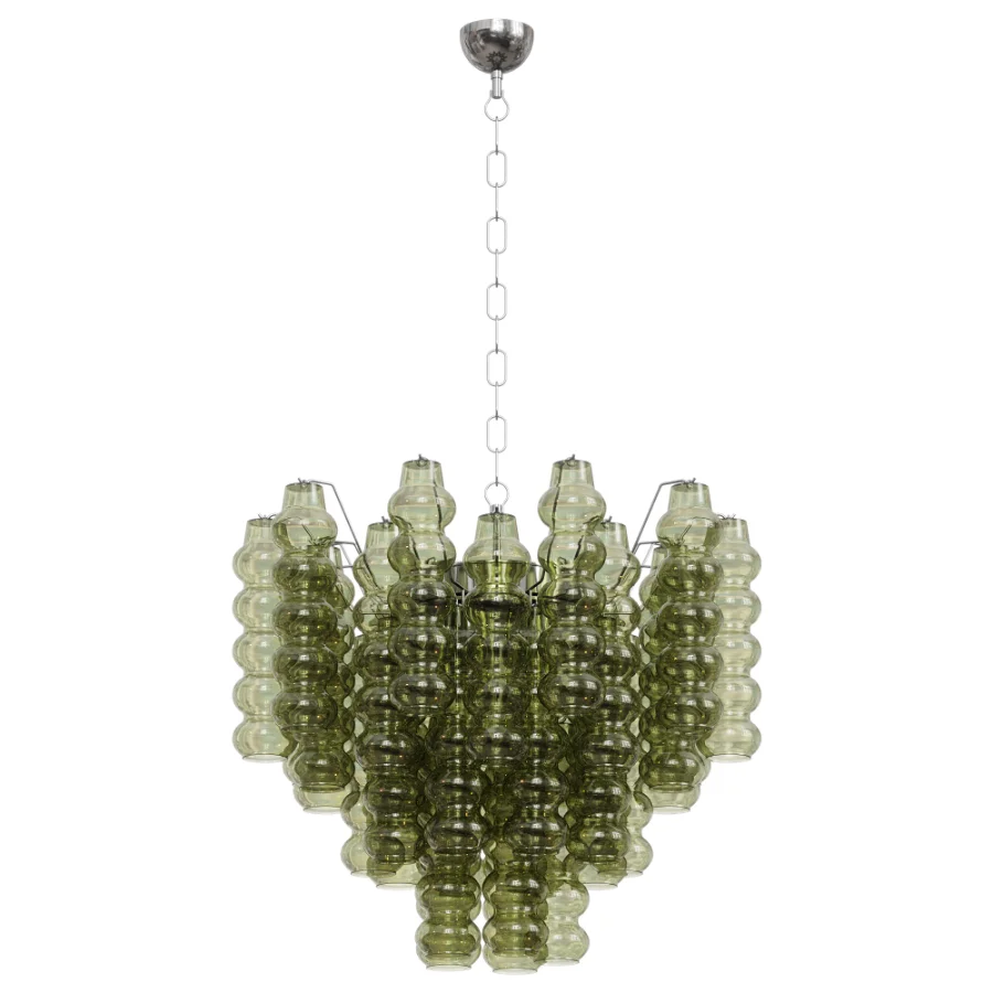 Murano Chandelier Curva Rosa 36 Tubes - Image 6