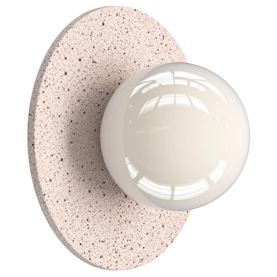 Handmade Ceramic Round Wall Sconce - Image 2