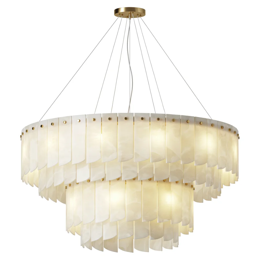 Alabaster Cascade Tiered Chandelier - Image 2