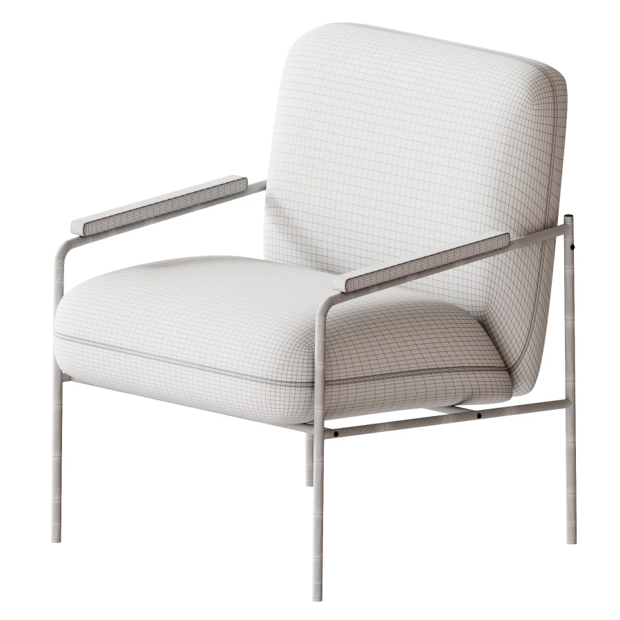 Castel Velour Milk Armchair - Image 6