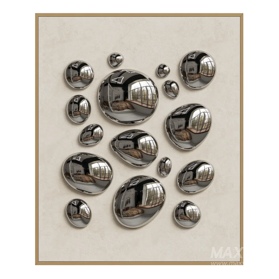 Chrome Bubble Wall Decor 08 - Image 1