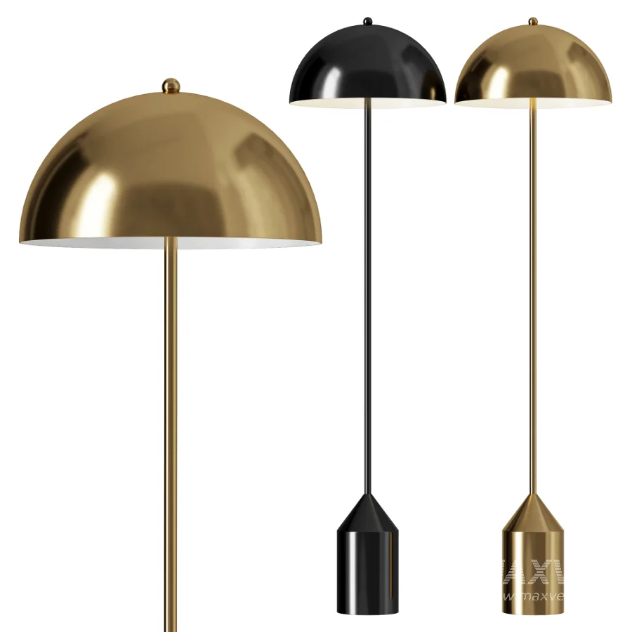 Spun Brass Floor Lamp - Image 1