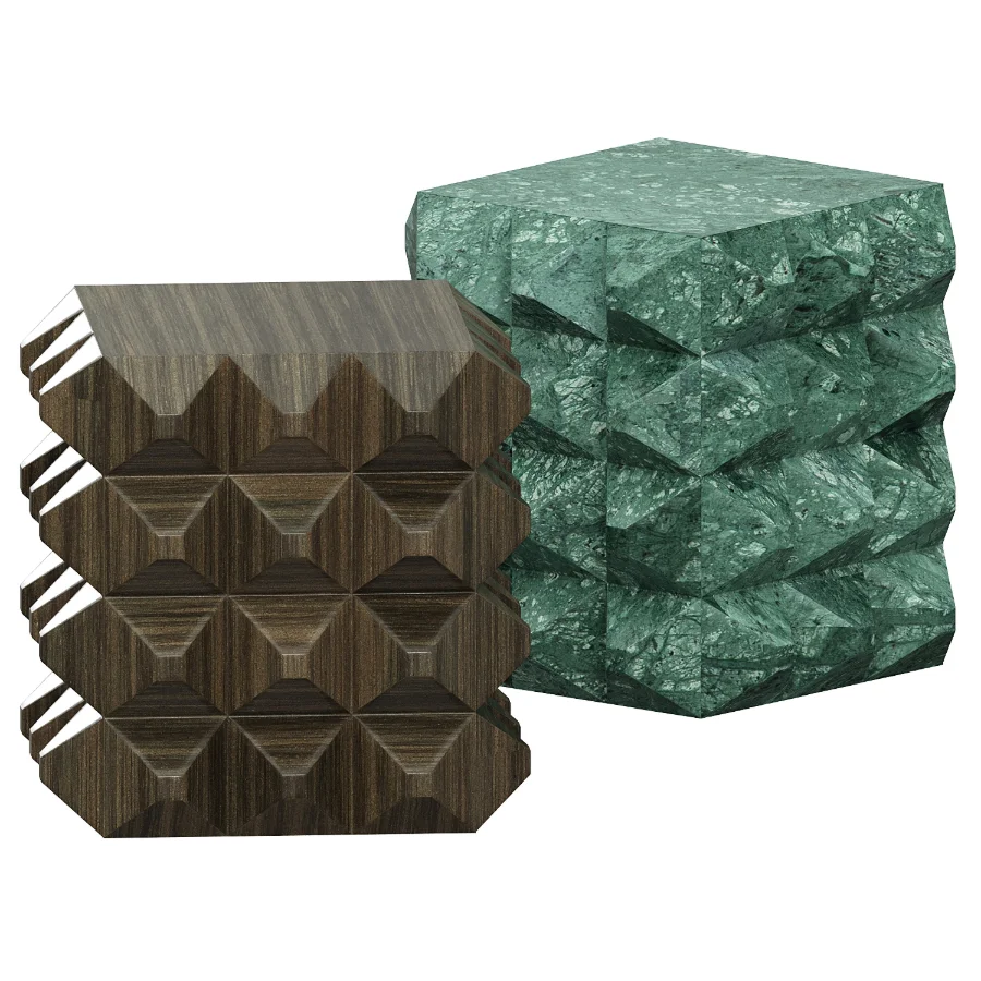 Bottega Green Square Marble Coffee Table - Image 4