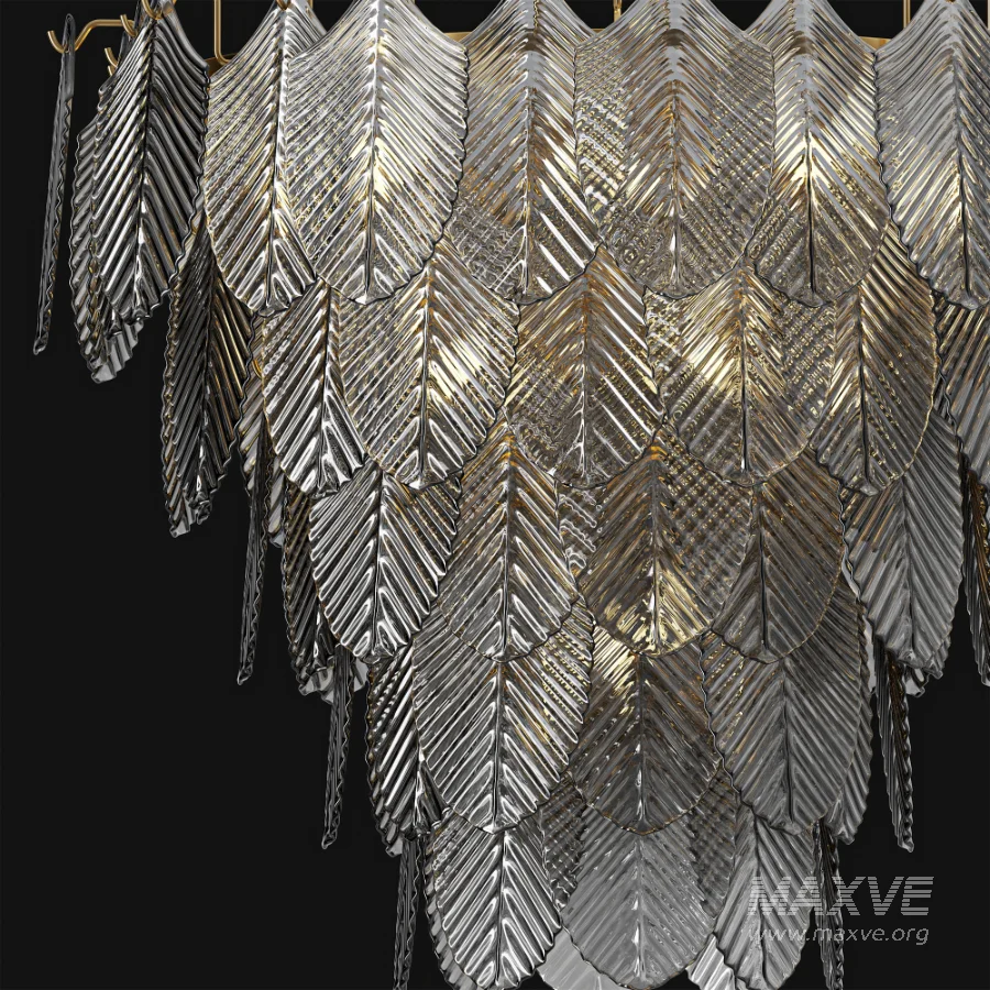 Eichholtz Verbier Brass Smoke Glass Chandelier - Image 5
