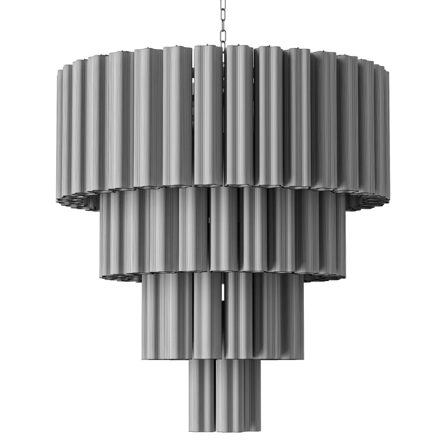 Turquoise Murano Glass Chandelier 1980s - Image 3