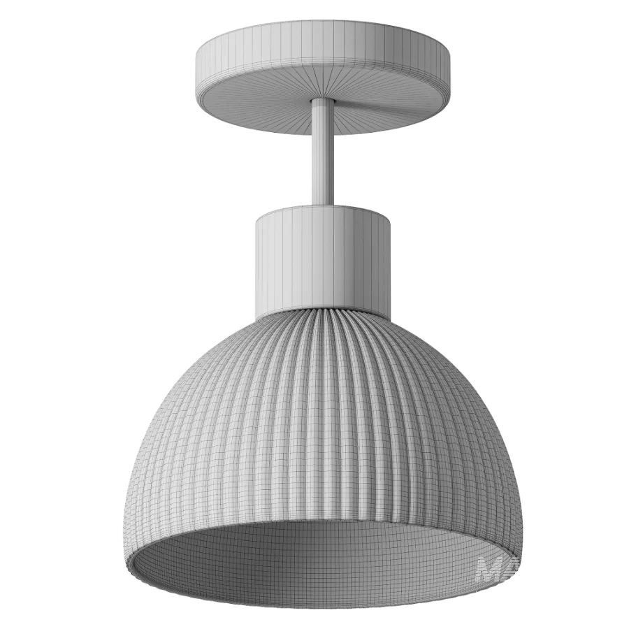 Nordic Glass Semi Flush Ceiling Light 1 Light - Image 2