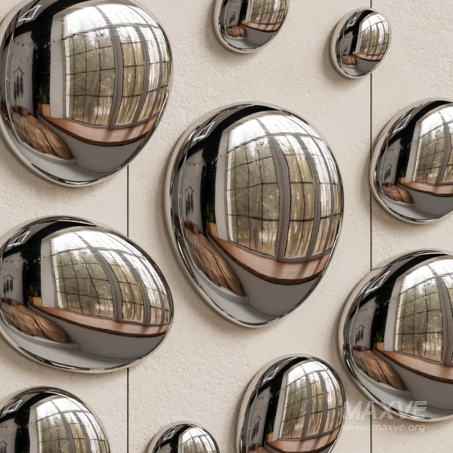 Chrome Bubble Wall Decor 10 - Image 3