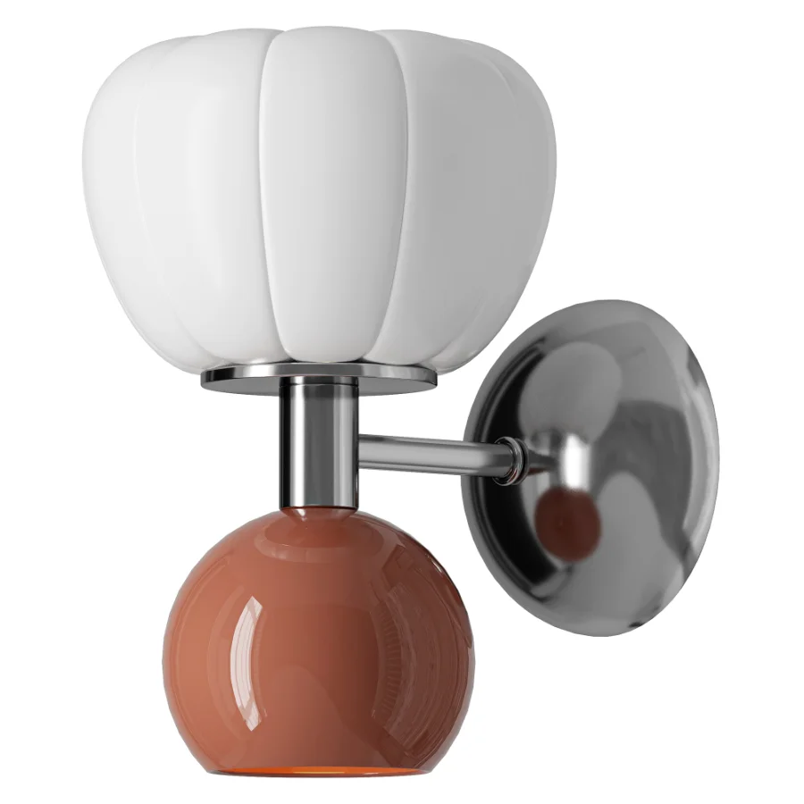 Denali Modern Minimalist Glass Metal Wall Sconce - Image 2