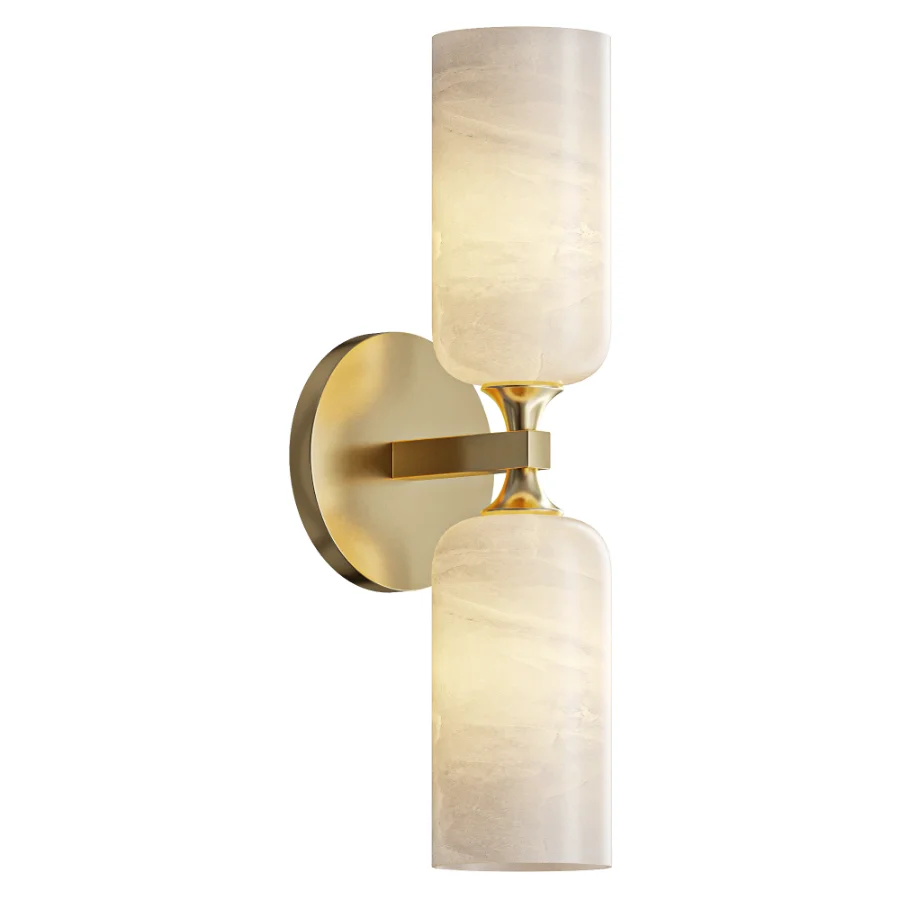 Elegant Alabaster Wall Sconce - Image 2