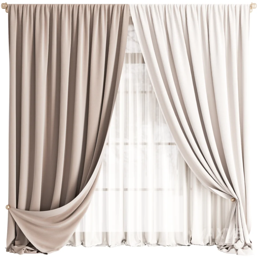 Silk and Cotton Curtain Set 112 - Image 1