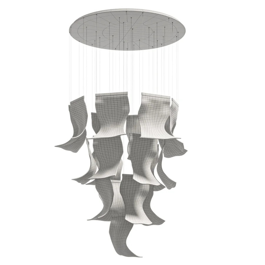 CR ACRYLIC WAVE CHANDELIER - Image 2