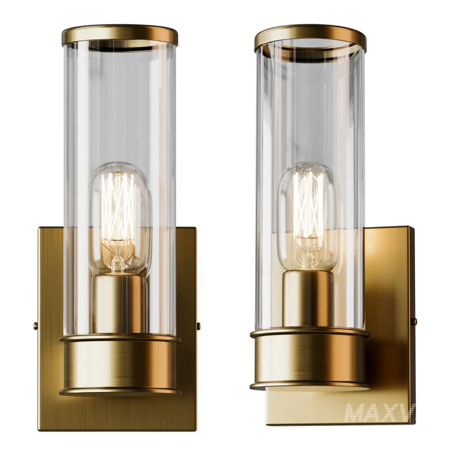 Simple Glass Cylinder Sconce 01 - Image 4