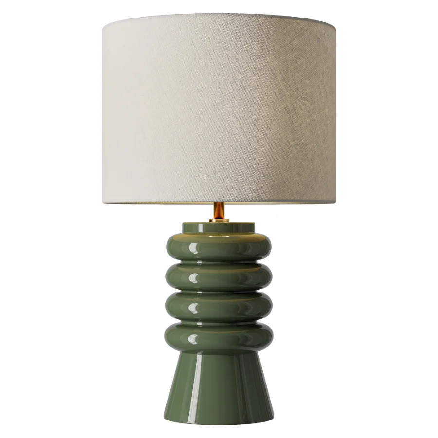 Rahya Green Glass Table Lamp - Image 1
