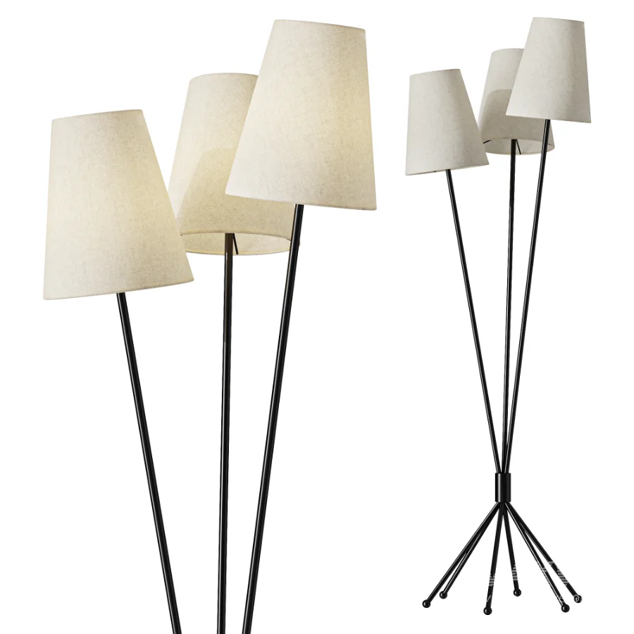 Renwick Linen Floor Lamp - Image 1