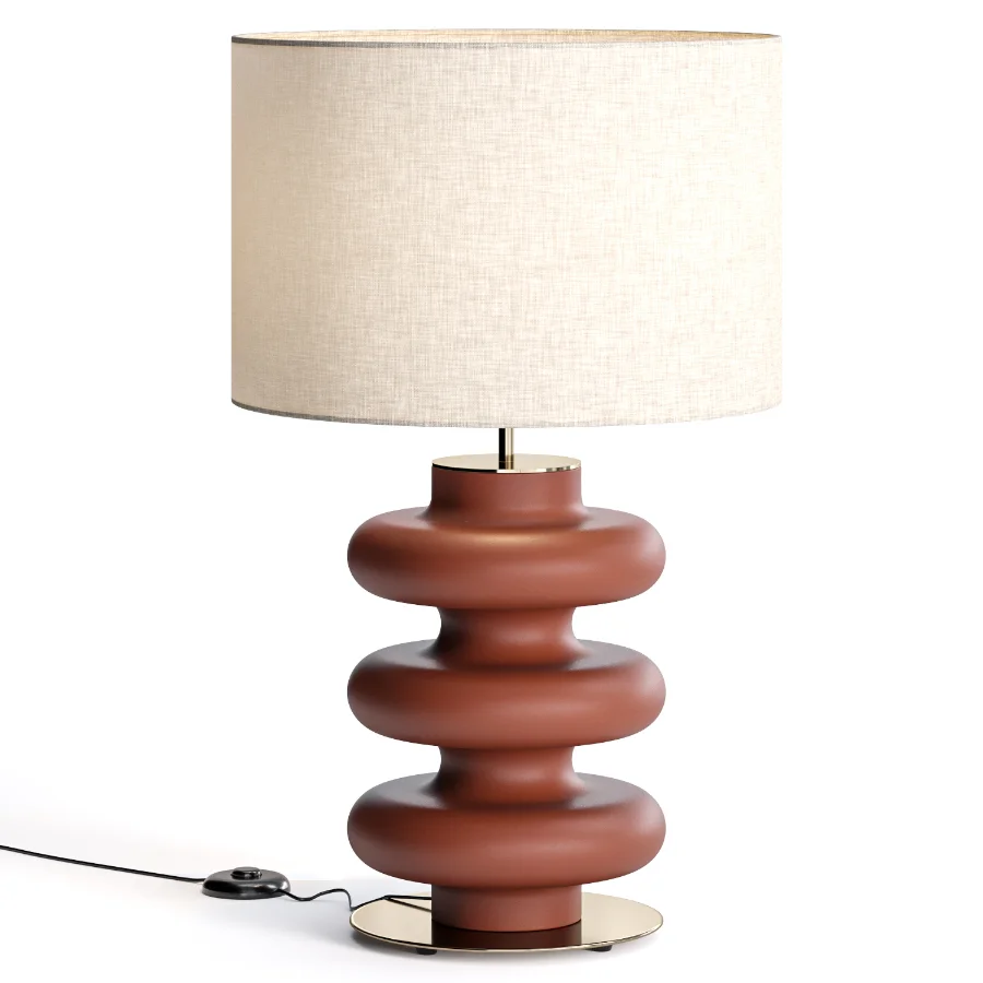 Adon Table Lamp Terracota Metal Matt Brass - Image 3