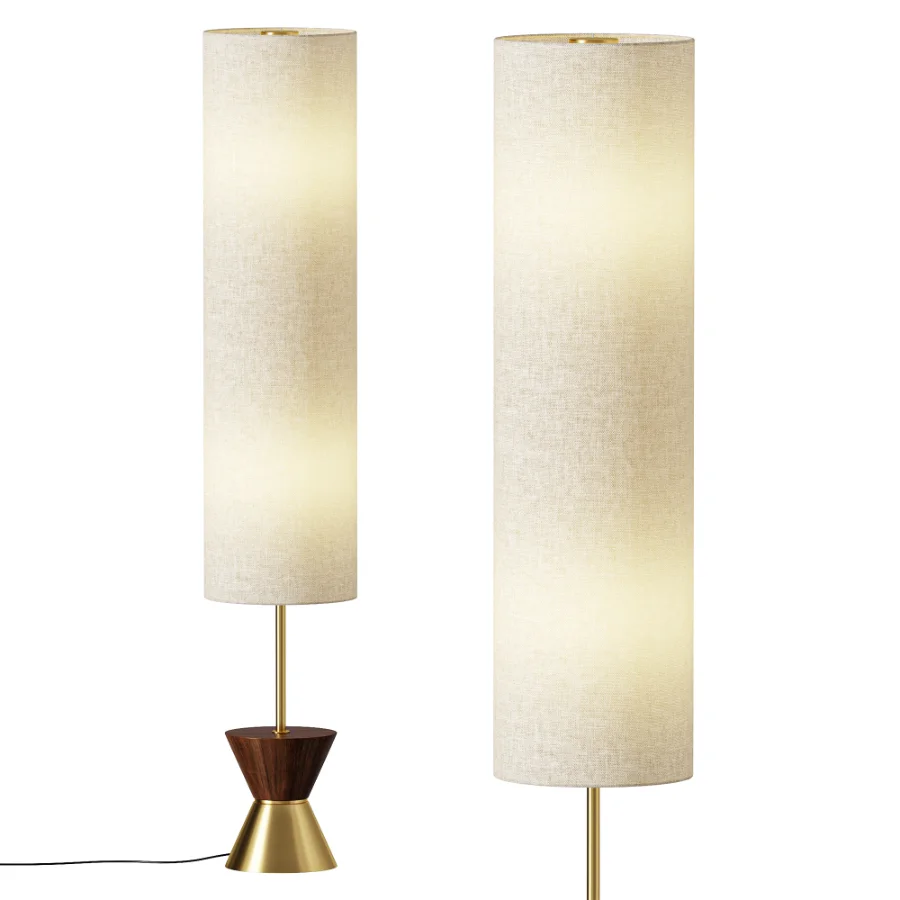 Costello Walnut Floor Lamp - Image 1