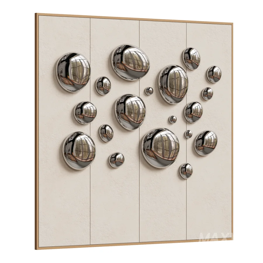 Chrome Bubble Wall Decor 9 - Image 4