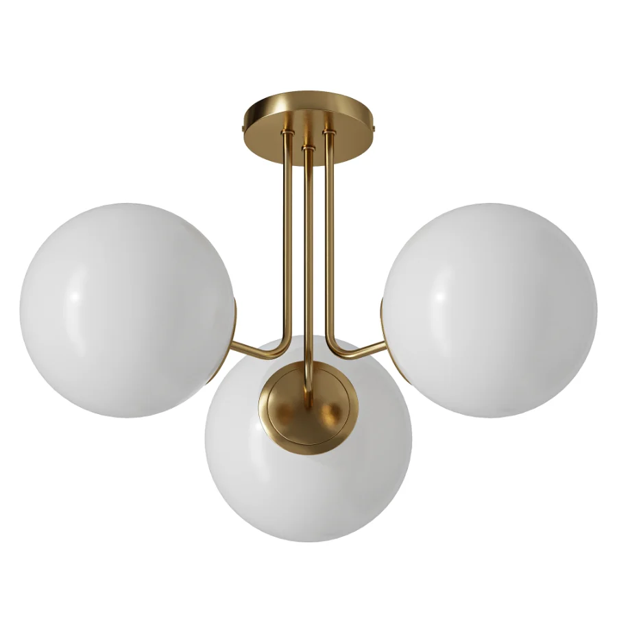 Kaynen 3 Light Modern Sputnik Semi Flush Mount - Image 2