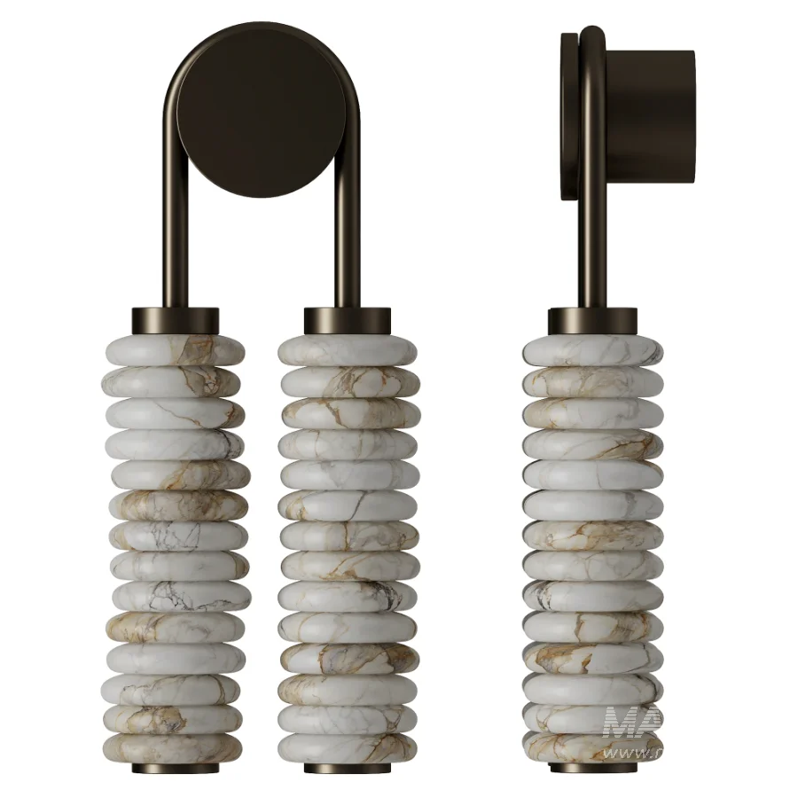 Vakkerlight Calla Ribbed Alabaster Wall Sconce - Image 3