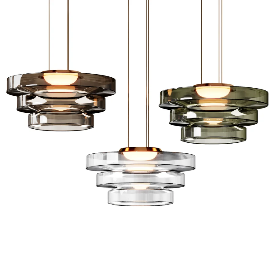 Glass pendant lamp Taonuanshu - Image 1