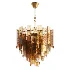 Ceiling chandelier Ice corrugated glass brass - Thumbnail 5