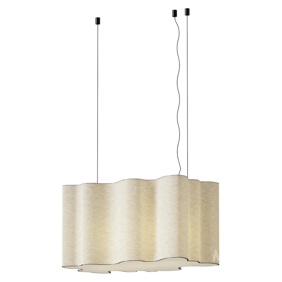 Cloud Form Fabric Pendant Lamp - Image 3