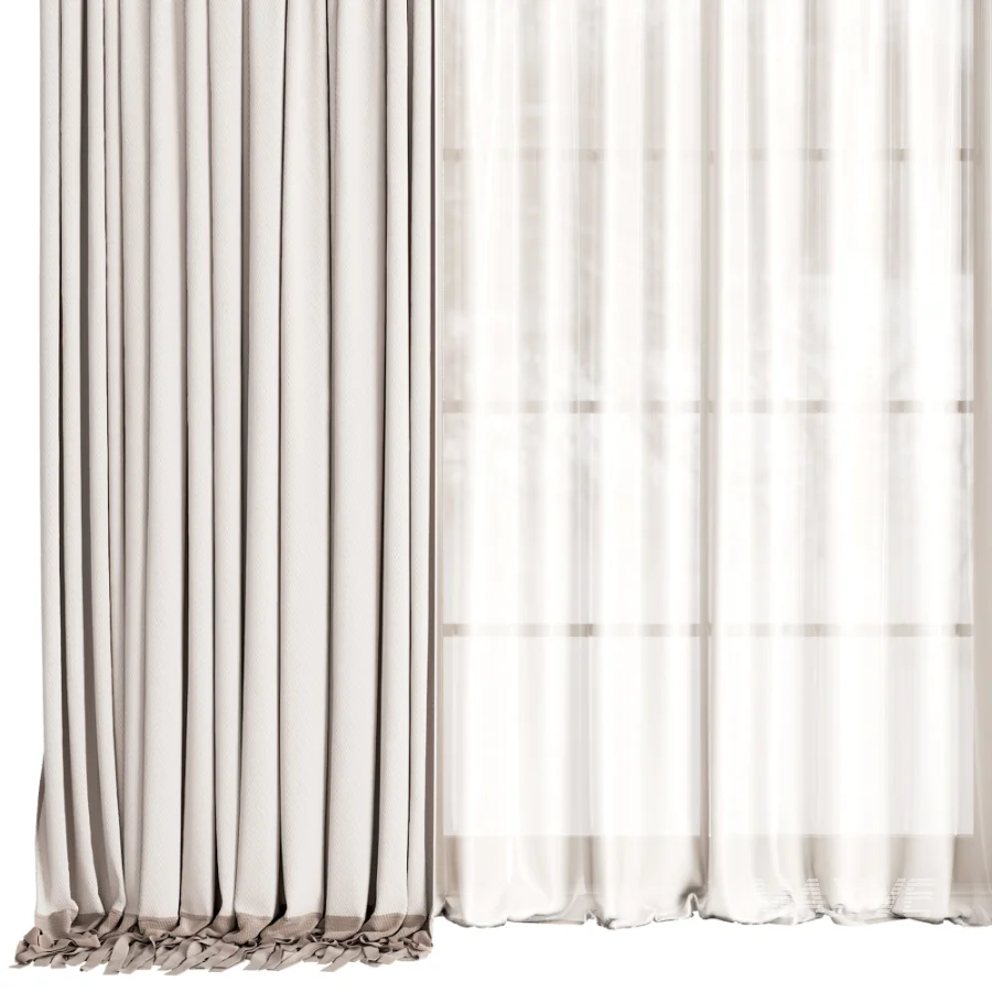 Silk and Cotton Curtain Set 107 - Image 2