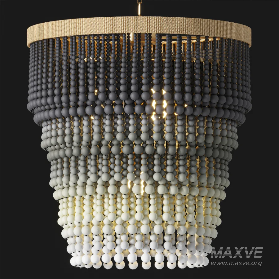 Palecek Solano Ombre Beaded Chandelier - Image 1
