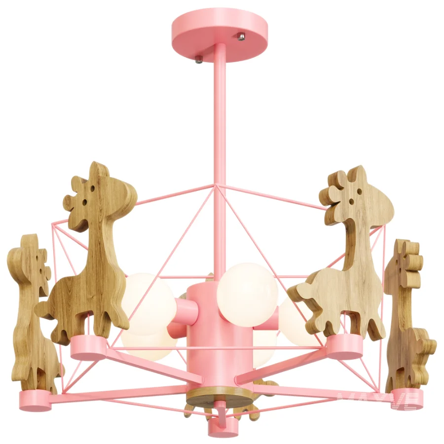 Lovely Deer Wooden Chandelier - Image 6