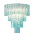 Turquoise Murano Glass Chandelier 1980s - Thumbnail 1