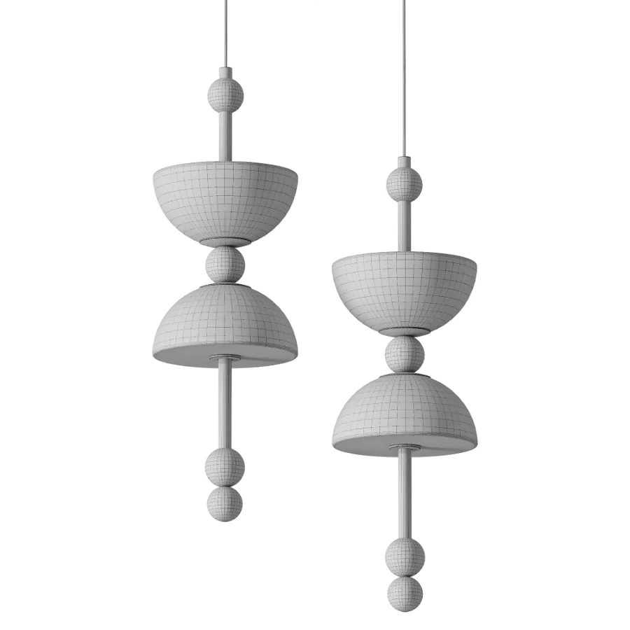 Hozo Design Duo Alabaster Brass Pendant - Image 3