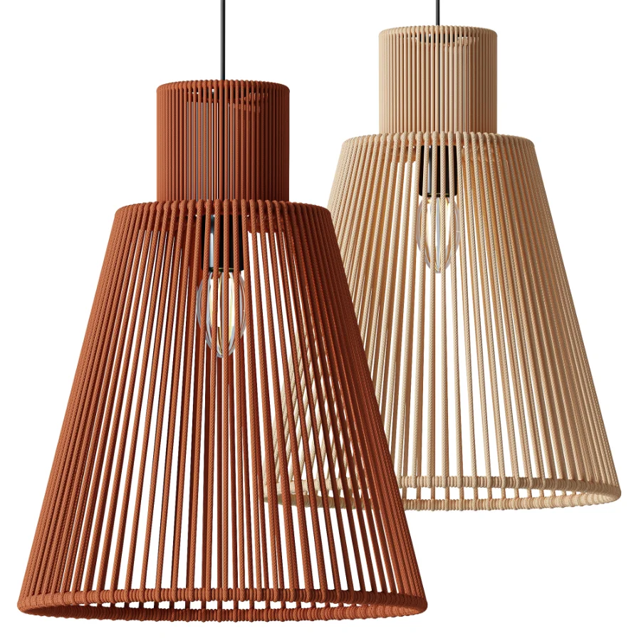 Etsy Handmade Wicker Cotton Lamp Shade - Image 1