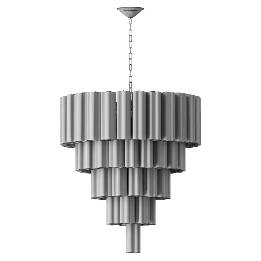 Empire Smokey Quartz Glass Chandelier - Image 3