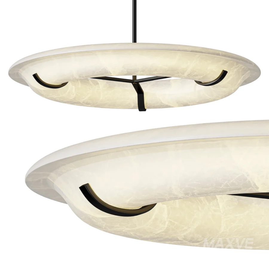 Carve Alabaster Pendant Light - Image 1